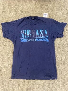 Tultex Navy Blue Nirvana 'Nevermind' Short Sleeve Tee